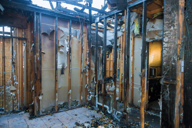 Professional Fire Damage Restoration technician working in Garrett Park, MD